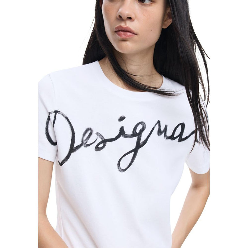 Desigual TS_FLORENCIA Women's White Cotton T-Shirt