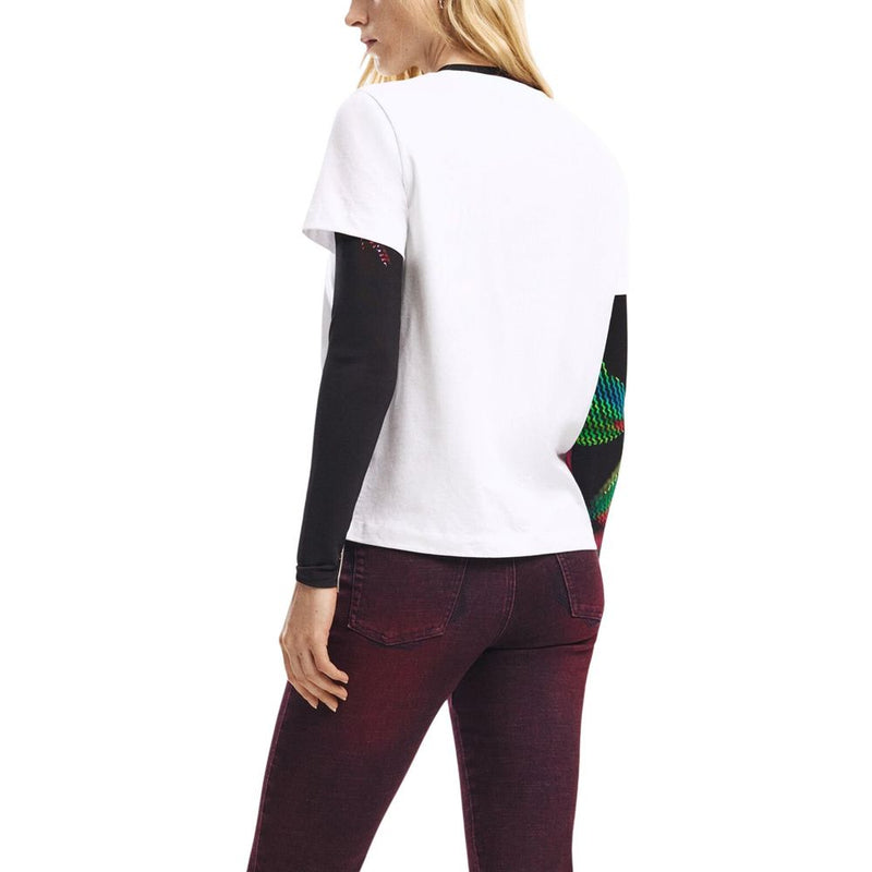 Desigual TS_COR 26SWTK06 T-shirt en Coton Blanc pour Femme