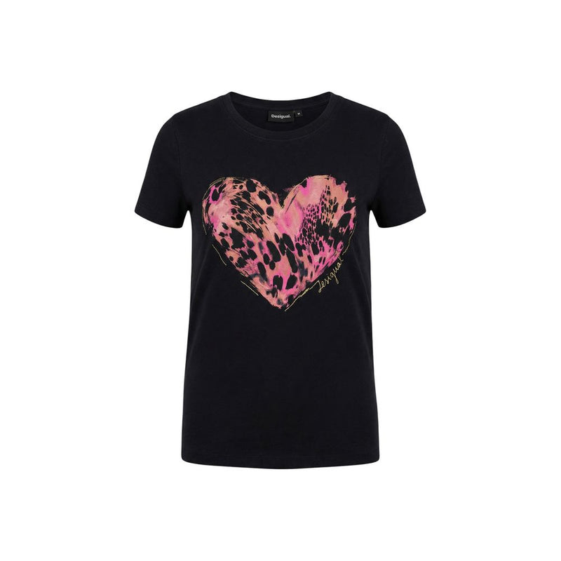 Desigual TS_TIGER COR 26SWTK53 Black Cotton T-Shirt for Women