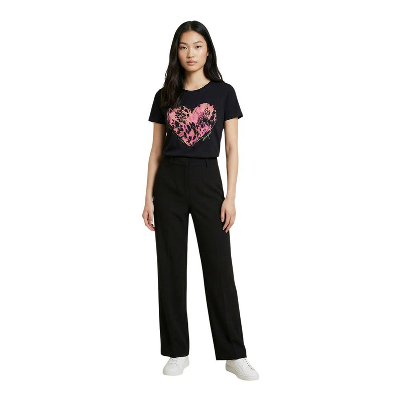 Desigual TS_TIGER COR 26SWTK53 Black Cotton T-Shirt for Women
