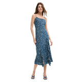 Desigual Blue Lyocell Long Dress