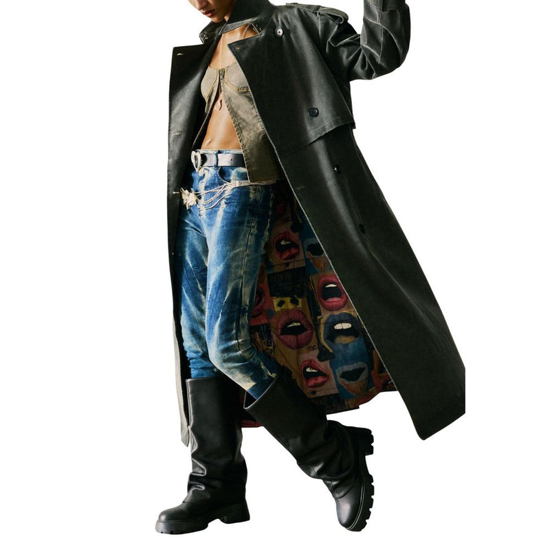 Desigual CHAQ_TRENCH REPRISE Gray Women's Coat