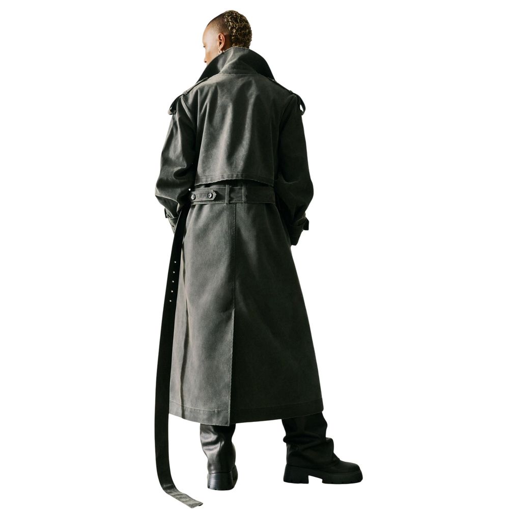 Desigual Gray Polyethylene Coat