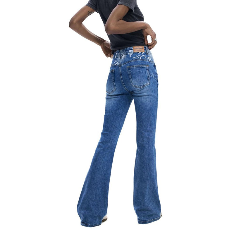 Desigual Light Blue Cotton Mom Jeans for Women