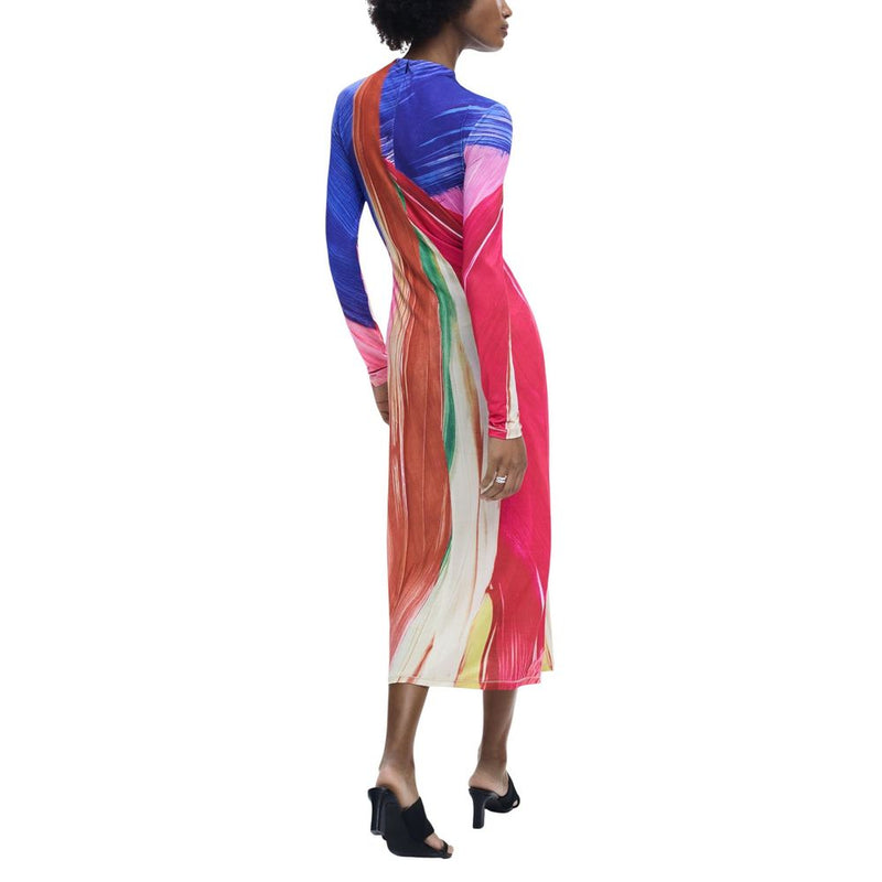Desigual REPRIS_VEST_MELROSE Purple Long Dress for Women