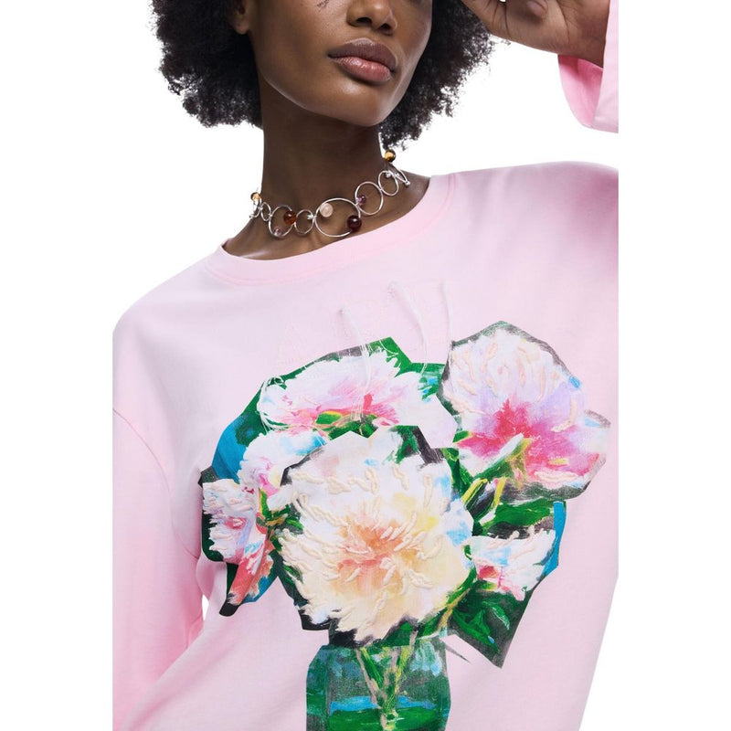 Desigual Multicolor Cotton Long Sleeve T-Shirt - Model 26SWTKX4