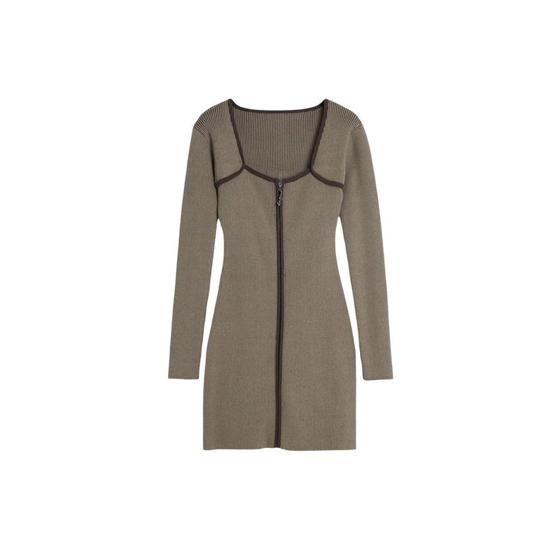 Desigual REPRIS_VEST_KIRKWALL Brown Viscose Midi Dress for Women