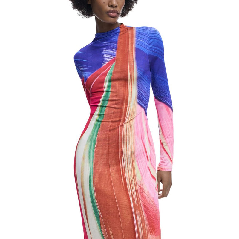 Desigual REPRIS_VEST_MELROSE Purple Long Dress for Women