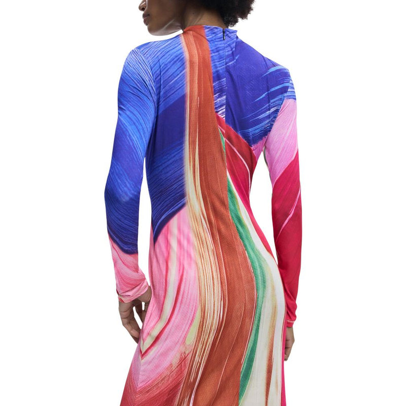 Desigual REPRIS_VEST_MELROSE Purple Long Dress for Women