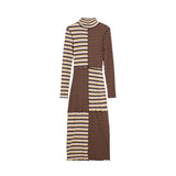 Desigual Brown Cotton Long Dress