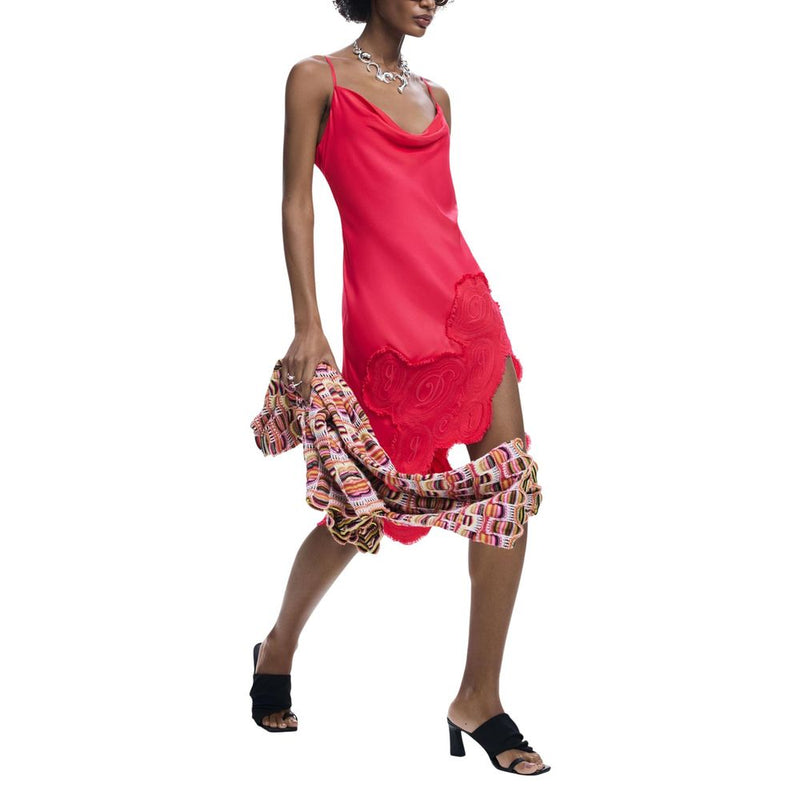 Desigual VEST_GRETA Pink Viscose Long Dress for Women