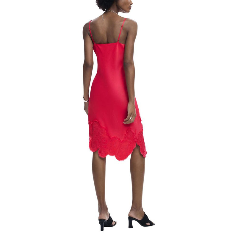 Desigual VEST_GRETA Pink Viscose Long Dress for Women