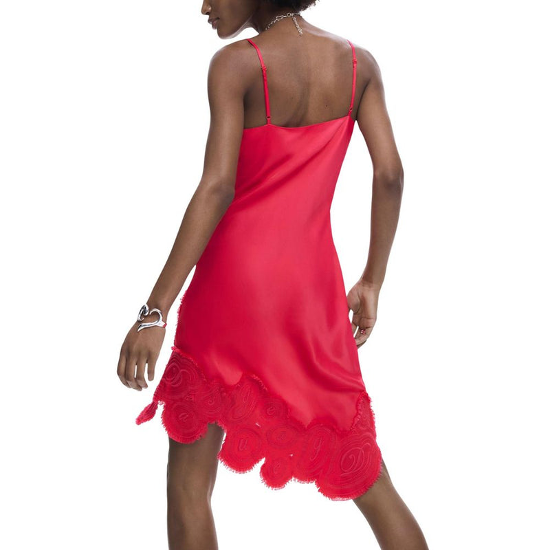 Desigual VEST_GRETA Pink Viscose Long Dress for Women