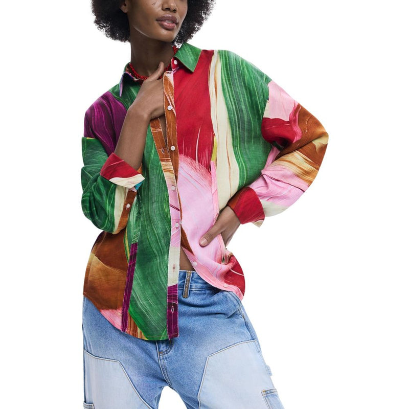 Desigual Bicolor Lyocell Blouse for Women
