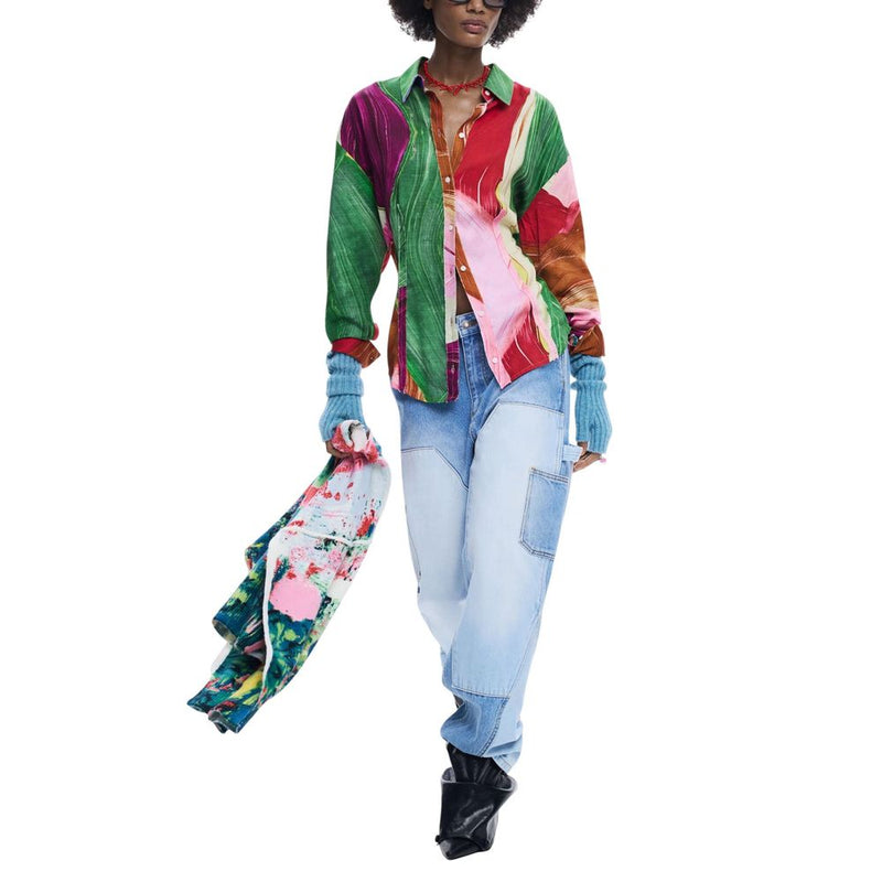Desigual Bicolor Lyocell Blouse for Women
