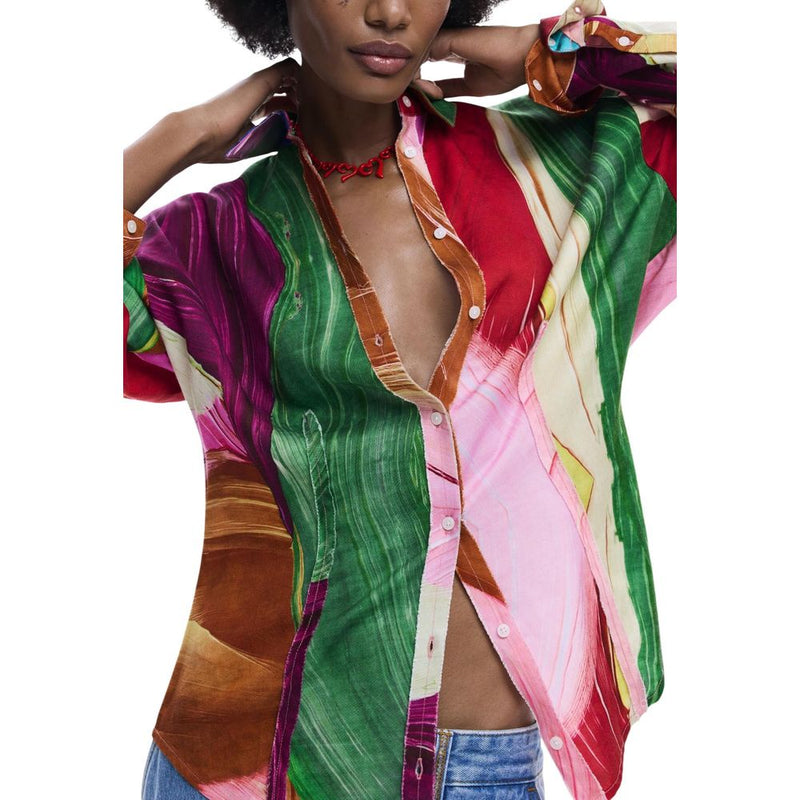 Desigual Bicolor Lyocell Blouse for Women