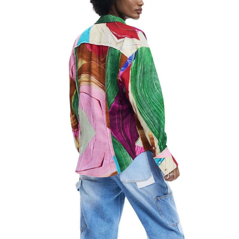 Desigual Bicolor Lyocell Blouse for Women