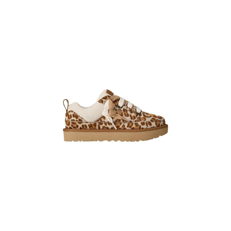 UGG Lo Lowmel Plains Beige Suede Leather Platform Pumps