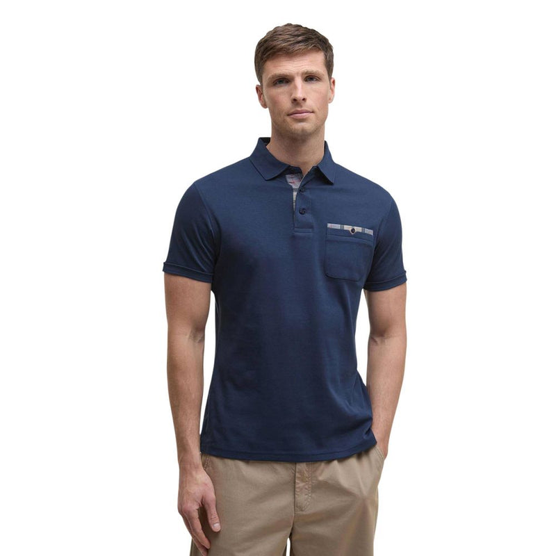 Barbour Blue Cotton Polo Shirt - Premium Tailored Fit