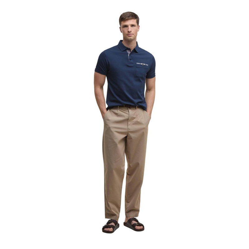 Barbour Blue Cotton Polo Shirt - Premium Tailored Fit