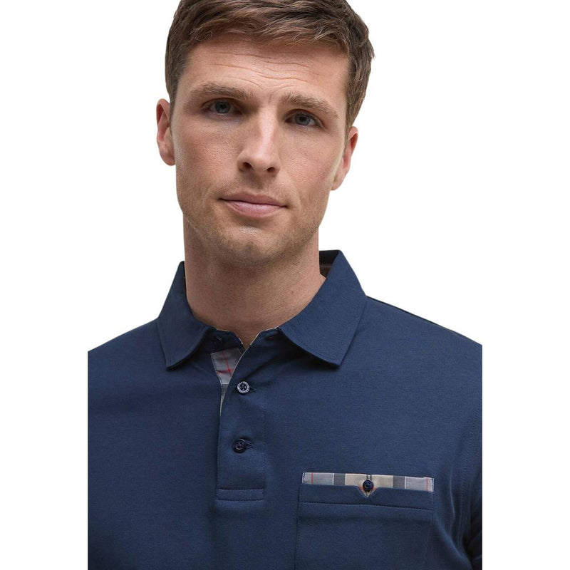 Barbour Blue Cotton Polo Shirt - Premium Tailored Fit