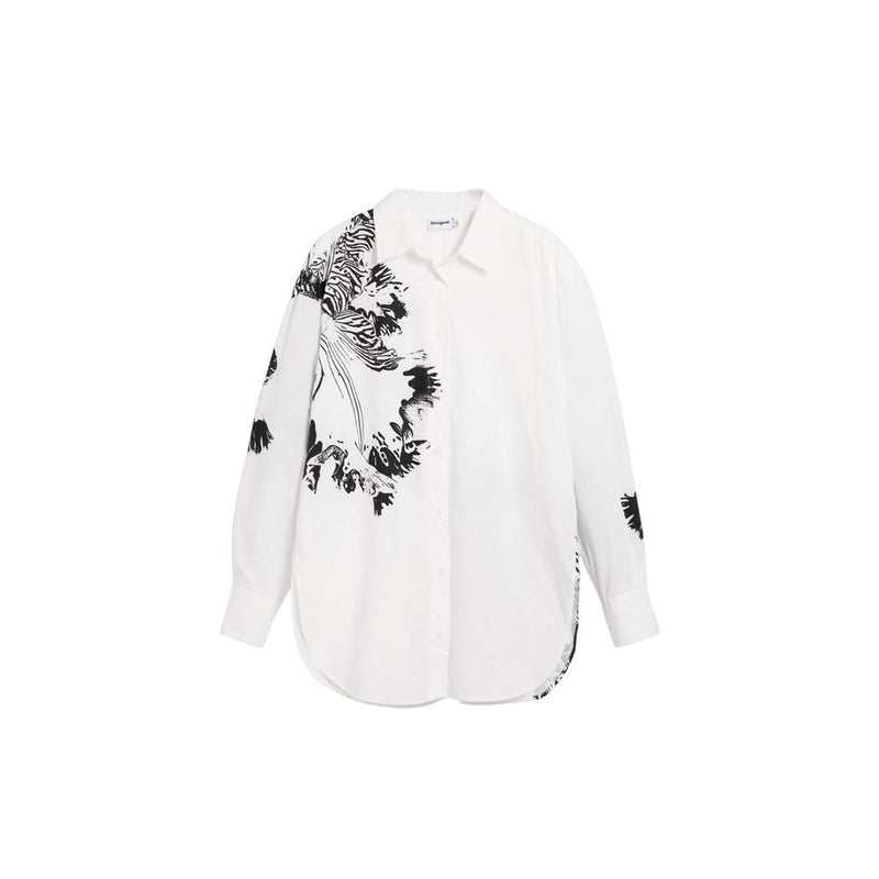 Desigual CAM_ORCHID_LACROIX Women's White Cotton Blouse
