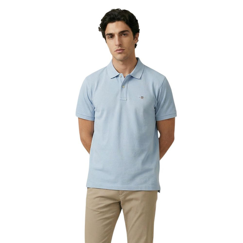 Gant Blue Cotton Polo Shirt - Essential Casual Wear