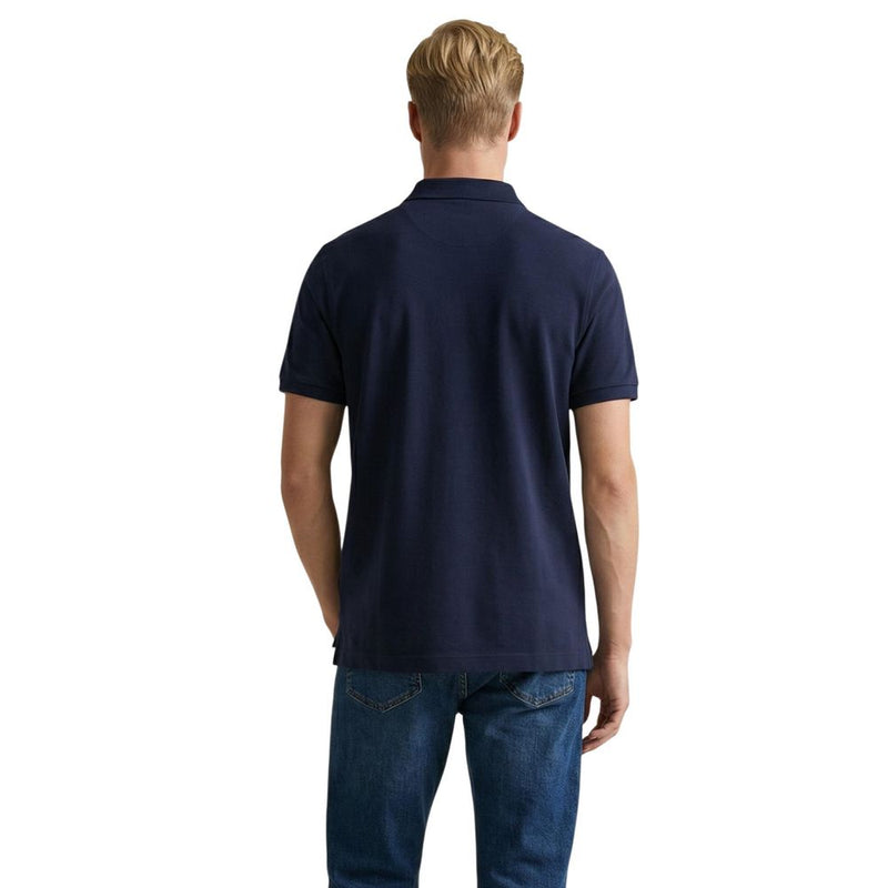 Gant Blue Cotton Polo Shirt - Classic Short Sleeve Pique