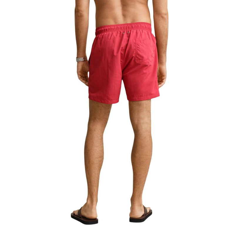 Gant Red Recycled Polyamide Swim Shorts for Men