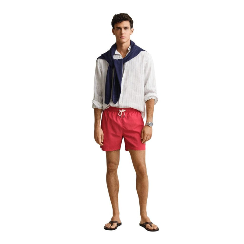 Gant Red Recycled Polyamide Swim Shorts for Men