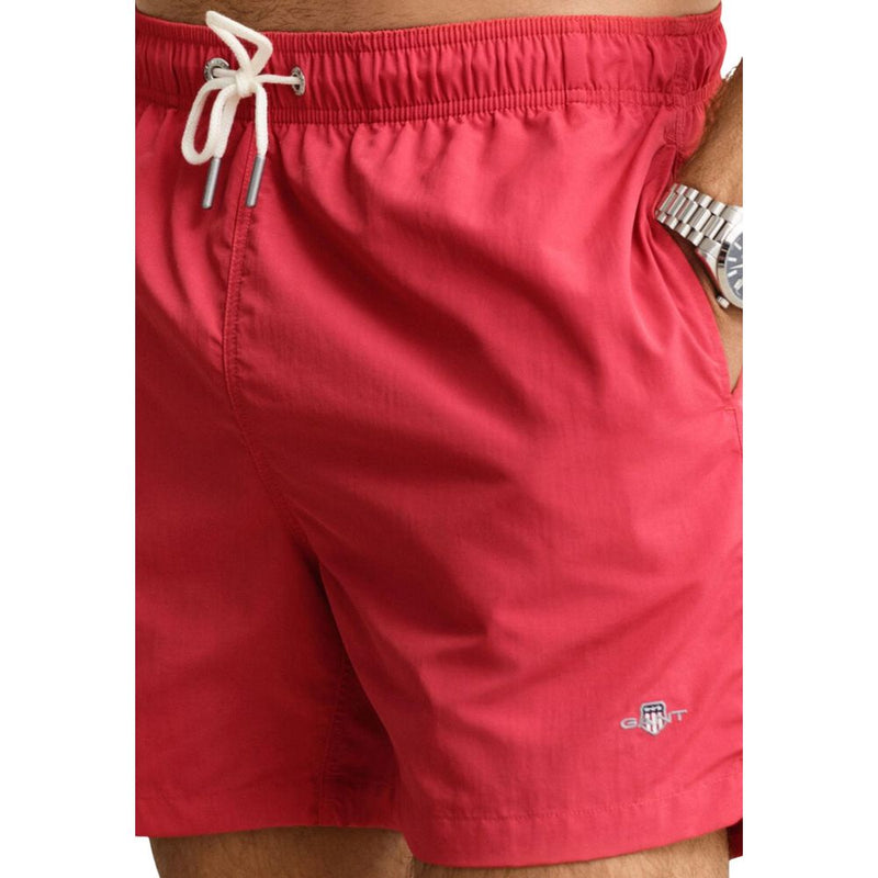 Gant Red Recycled Polyamide Swim Shorts for Men