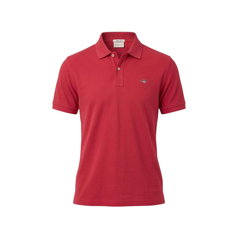 Gant Red Cotton Polo Shirt - Classic Short Sleeve Pique