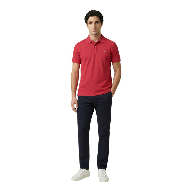Gant Red Cotton Polo Shirt - Classic Short Sleeve Pique