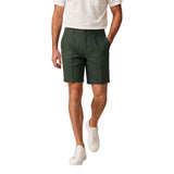 Borghese Green Linen Bermuda Shorts