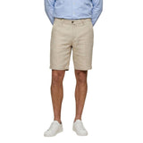 Borghese Beige Linen Bermuda Shorts