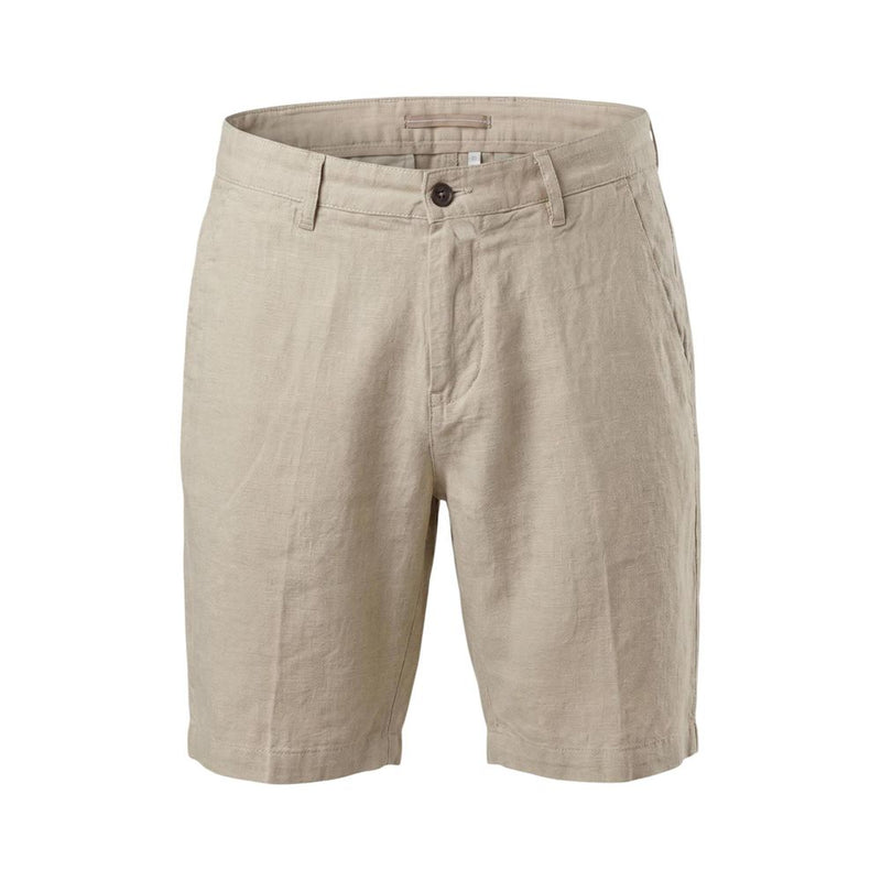 Borghese Beige Linen Bermuda Shorts for Men