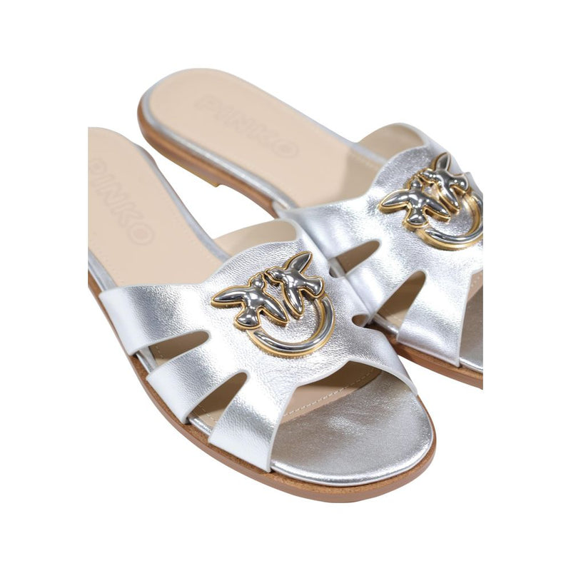 PINKO MILLY 04 SD0463 P049 White Leather Slippers for Women