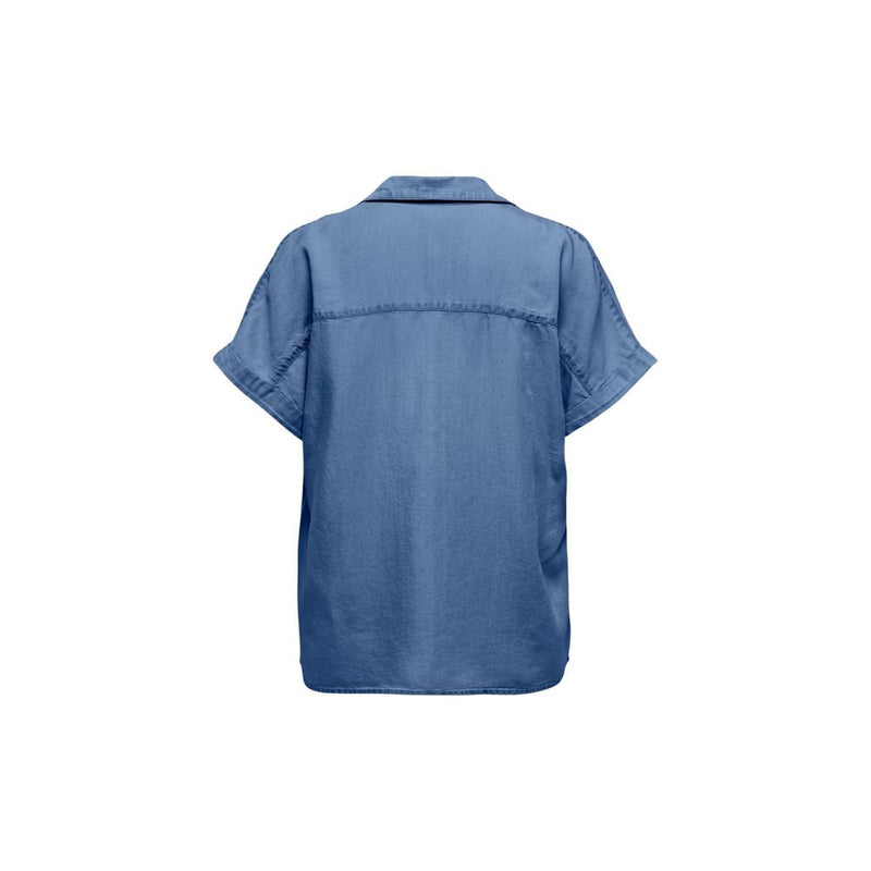 Only ONLCHARIS Blue Lyocell Shortsleeve Shirt for Women