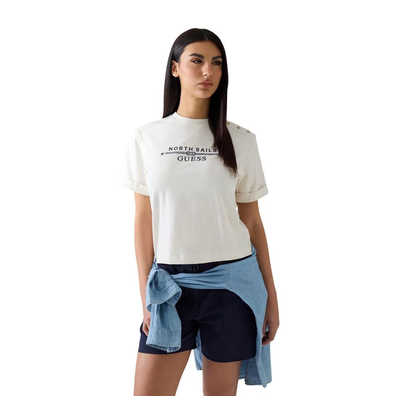 Guess GUESSXNS Logo Tee W6GI03 K2657 - T-Shirt Crème