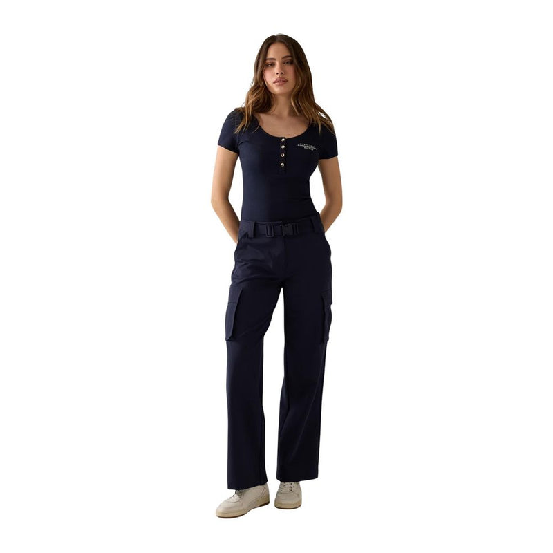 T-shirt Guess GUESSXNS SERAFINO SL Bleu en Viscose