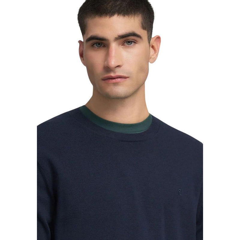 Replay Blue Cotton Sweatshirt - Iconic Men’s Knitwear