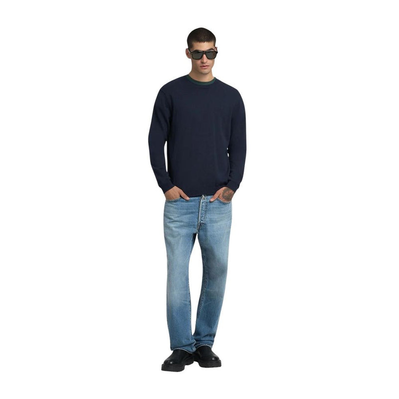 Replay Blue Cotton Sweatshirt - Iconic Men’s Knitwear