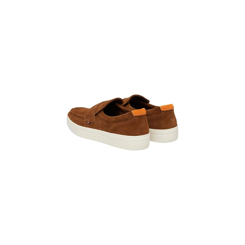 Tommy Hilfiger Brown Suede Leather Slip-On Loafers for Men