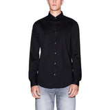 Armani Exchange Black Cotton Dress Shirt