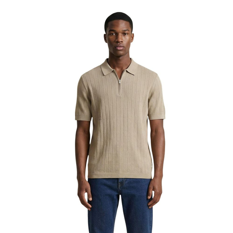 Armani Exchange Beige Cotton Polo Shirt for Men