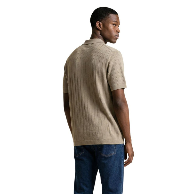 Armani Exchange Beige Cotton Polo Shirt for Men