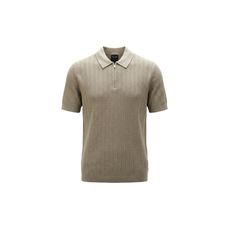 Armani Exchange Beige Cotton Polo Shirt for Men