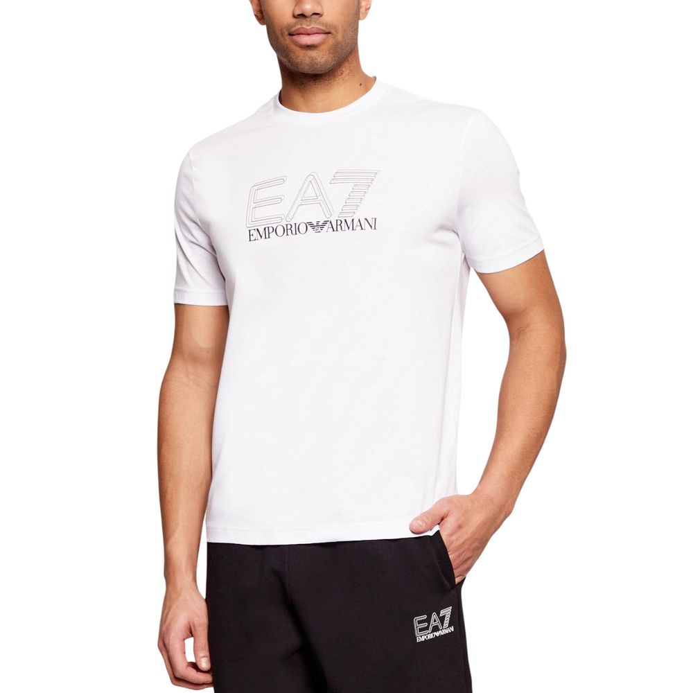 EA7 Emporio Armani White Cotton T-Shirt