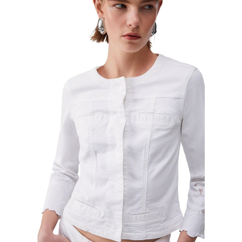 Liu Jo White Cotton Denim Jacket - KATE WA6262 T367A