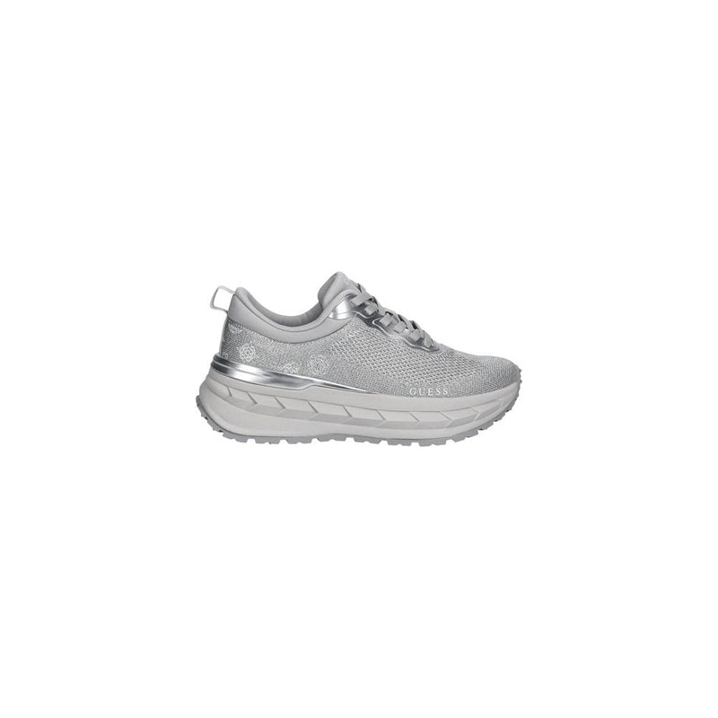 Guess RUNIT3 FLPRN3 FAB12 Silver Chunky Sneakers for Women